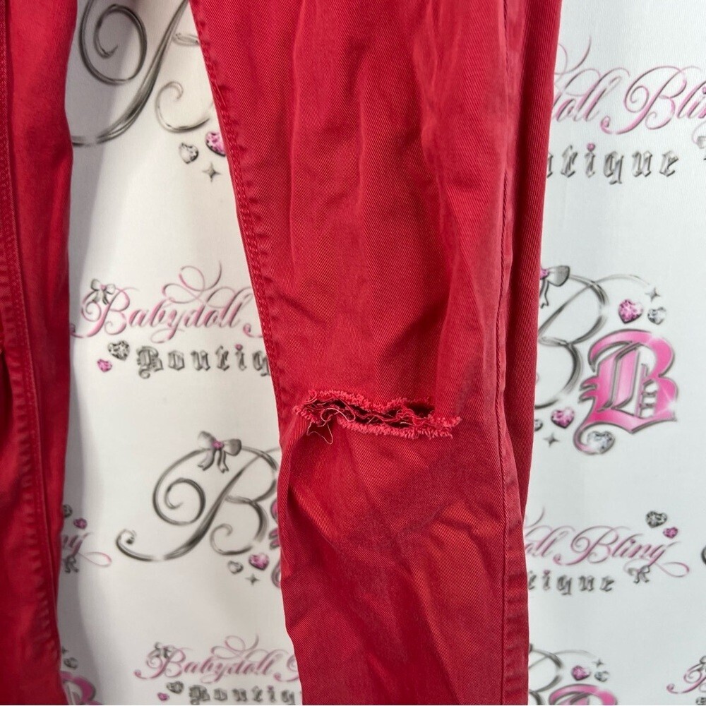 Please pants bright red Italy ๐ฎ๐น Vibrant Red Skinny Jeans for Women - Picture 5 of 16